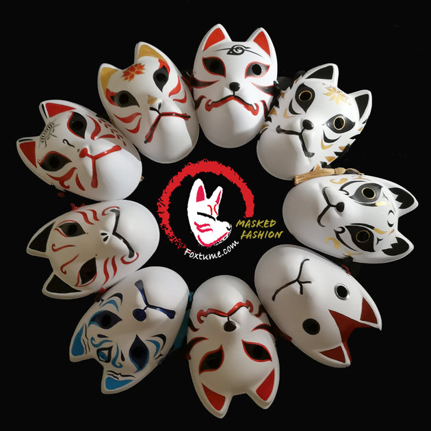 Oni Kitsune Mask - Resin Japanese Fox Classic Masks Made to Order