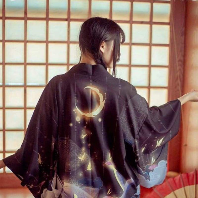 Haori Kimono Cardigan - Abyssal Jellyfish - Foxtume