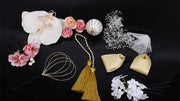 Japanese Ceremony Orchid Hair Accessories Set 18 Pieces