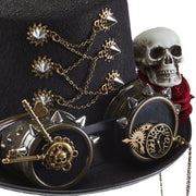 Gothic Steampunk Skull Gear Top Hat