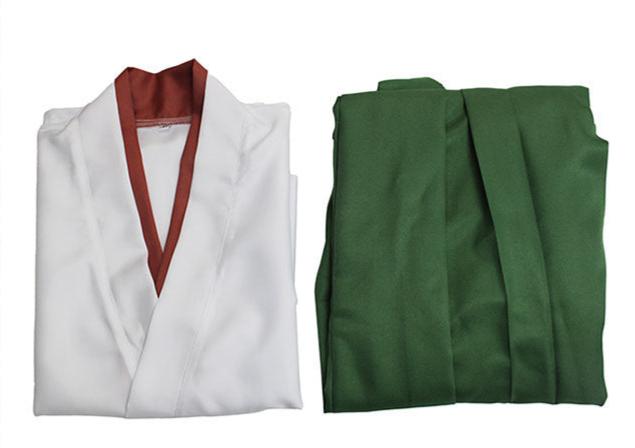 White and Green Hakama Set