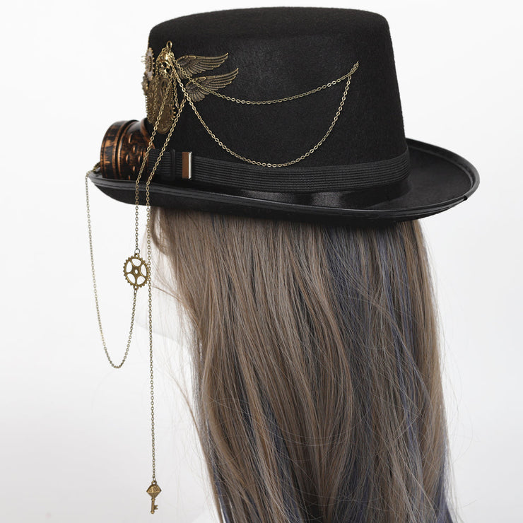 Steampunk Vintage Wings Top Hat