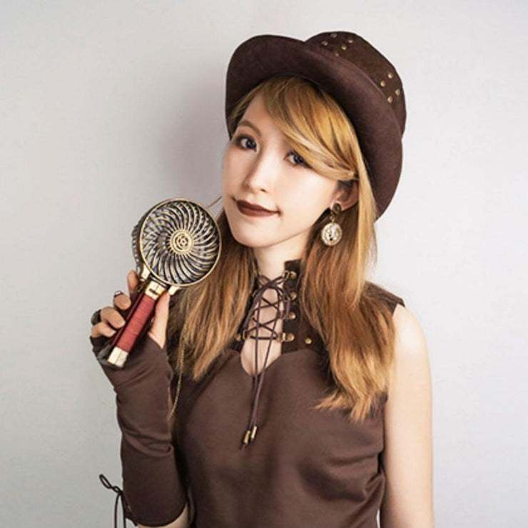 Steampunk Portable USB Rechargeable Mini Folding Fan