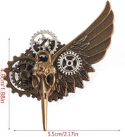 Plague Winged Gear Steampunk Brooch