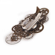 Winged Gear Steampunk Hair Clip