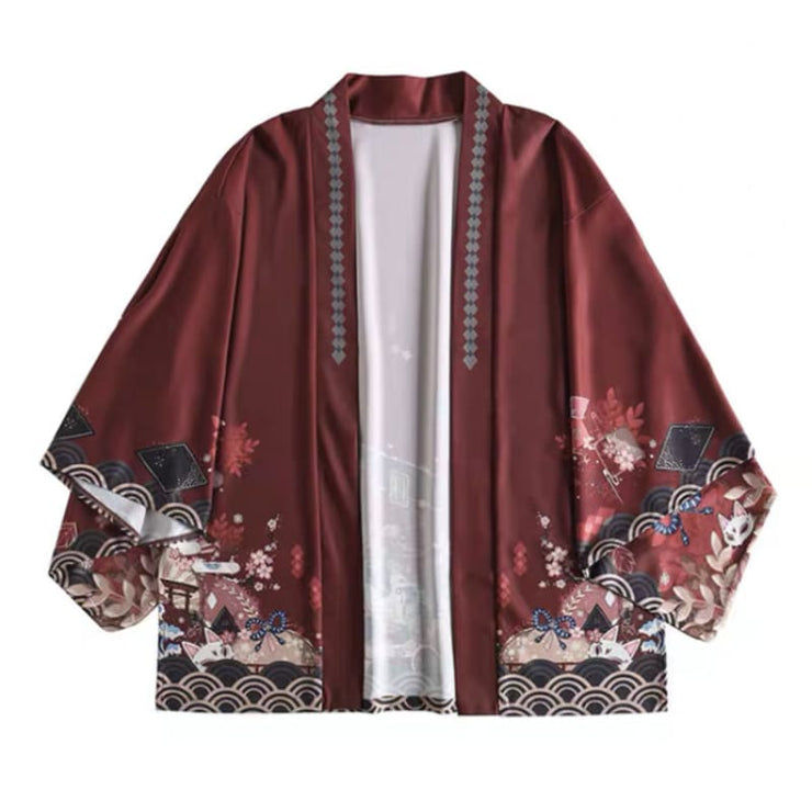 Inari Festival Kimono Cardigan | Foxtume