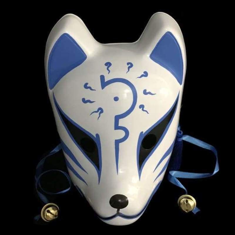 Blue Curse Kitsune Mask - Foxtume None / None